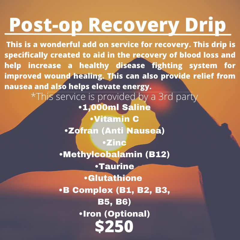 Post-op Recovery Drip Deposit